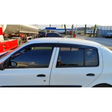 Ветровики (4 шт, Sunplex Sport) для Renault Symbol 1999-2008 гг