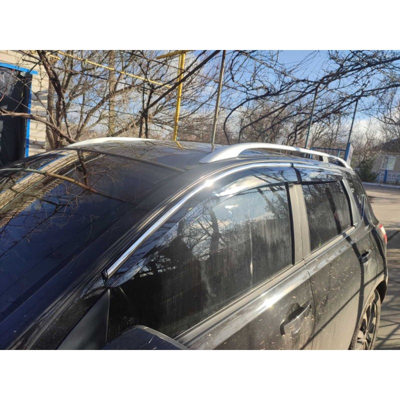 Ветровики с хромом (4 шт, Sunplex Chrome) для Nissan Qashqai 2007-2010 гг