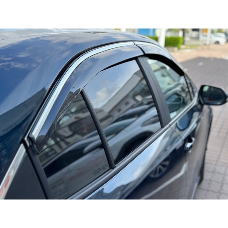 Вітровики з хромом (4 шт., Sunplex Chrome) для Toyota Corolla 2019- рр