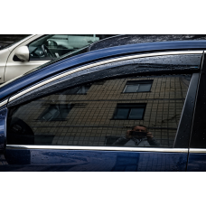 Вітровики з хромованим молдингом (4 шт., Sunplex Chrome) для Volkswagen Passat B6 2006-2012 рр