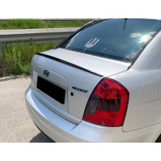 Спойлер LIP (Sunplex, чорний) (115,8см * 6,3см) для Hyundai Accent 2006-2010 рр
