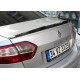 Спойлер LIP (Sunplex, чорний) (125,4см *7,2см) для Renault Fluence 2009-2016 рр