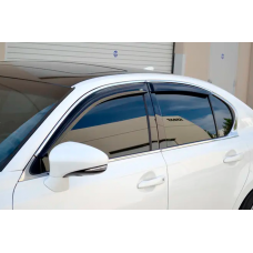 Вітровики з хромованим молдингом (4 шт, HIC) для Lexus GS 2011-2020 рр