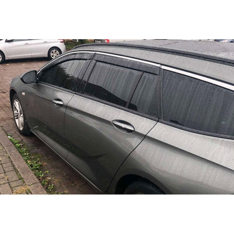 Ветровики с хромом SW (4 шт, HIC) для Opel Insignia 2017-2022 гг