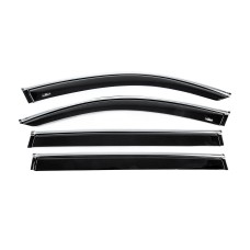 Ветровики с хромированным молдингом Allspace LWB (4 шт, HIC) для Volkswagen Tiguan 2016-2023 гг