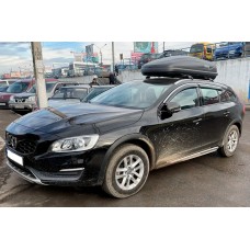 Вітровики з хромованим молдингом молдингом (4 шт, HIC) для Volvo V60 2011-2018 рр