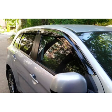 Ветровики на окна (4 шт, HIC) для Citroen C-4 Aircross 2012-2017 гг