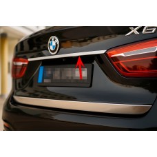 Хром планка над номером для BMW X6 F-16 2014-2019 рр