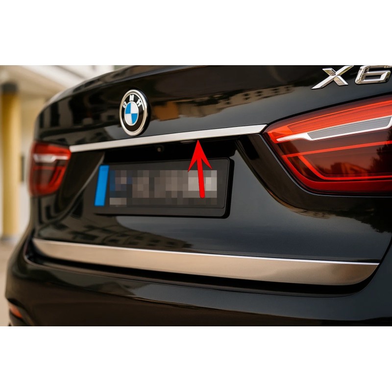 Хром планка над номером для BMW X6 F-16 2014-2019 гг