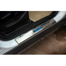 Накладки на пороги Libao LED (4 шт, нерж.) для Ford Kuga/Escape 2013-2019 рр