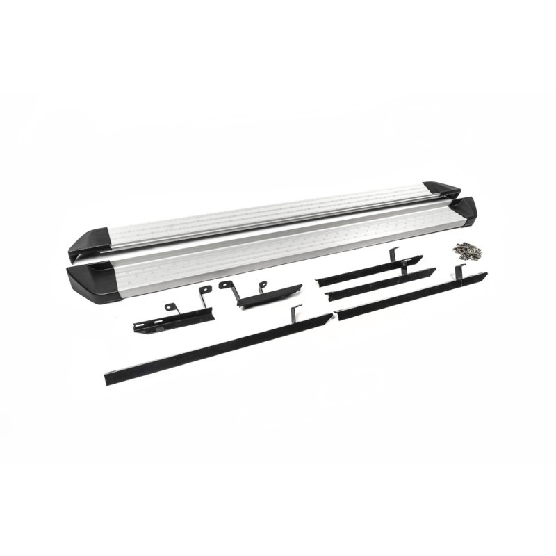 Боковые пороги OEM V2 (2 шт, алюм.) для Nissan X-trail T31 2007-2014 гг