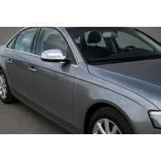 Накладки на Зеркала 2010-2015 (2 шт., Нержавейка) для Ауди A4 B8