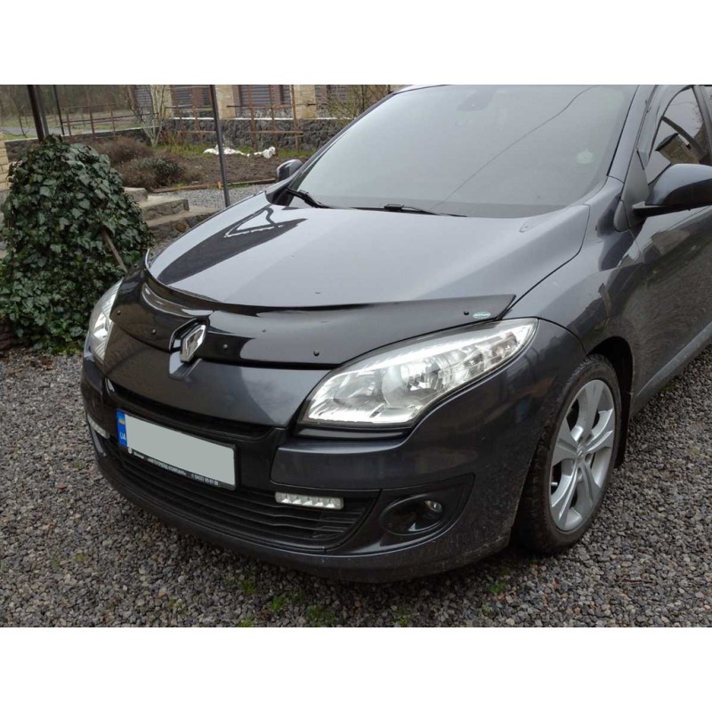 Дефлектор капота 2009-2013 (EuroCap) для Renault Megane III