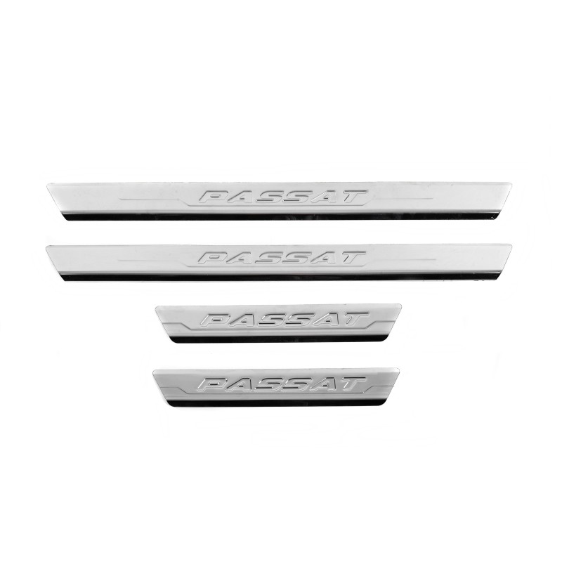 Накладки на дверні пороги Carmos V3 (4 шт, нерж) для Volkswagen Passat B8 2015-2023 рр