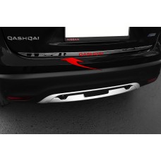 Кромка багажника с надписью (Libao, нерж) для Nissan Qashqai 2014-2021 гг