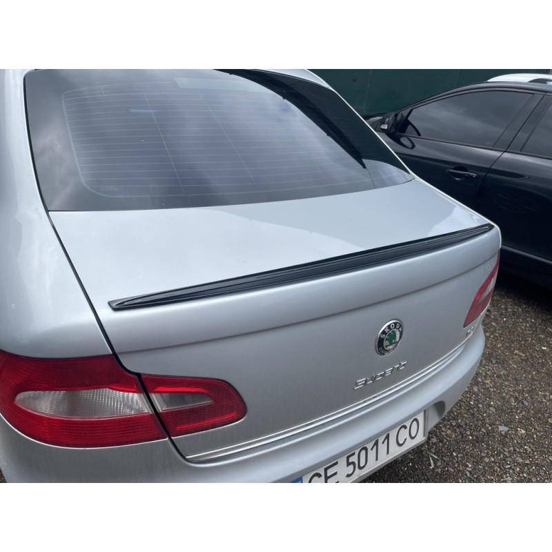 Спойлер LIP (Sunplex, чорний) (115,8см * 6,3см) для Skoda Superb 2009-2015 рр