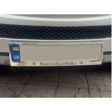 Рамка під номер хром Mercedes (1 шт, нержавіюча сталь) для Mercedes