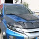 Комплект накладок на капот DRAGON (2019-2025, 3 шт) для Mitsubishi L200 рр
