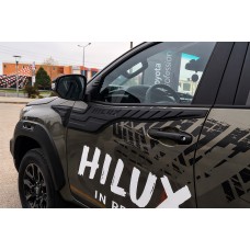 Молдинг на верх дверей (4 шт, ABS) для Toyota Hilux 2015- рр