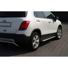 Боковые пороги OEM V2 (2 шт., алюминий) для Chevrolet Trax 2012-2023 гг