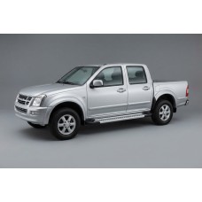 Бокові пороги Vision New Grey (2007-2012, 2 шт., Алюміній) для Isuzu D-Max рр