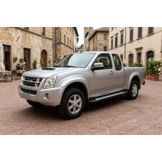Бокові пороги Vision New Black (2007-2012, 2 шт., Алюміній) для Isuzu D-Max рр