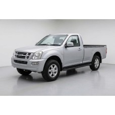 Бокові пороги Tayga Black (2007-2012, 2 шт., Алюміній) для Isuzu D-Max рр