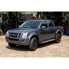 Бокові пороги Sunrise (2007-2012, 2 шт., Алюміній) для Isuzu D-Max рр