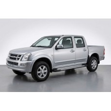 Бокові пороги Line (2007-2012, 2 шт., Алюміній) для Isuzu D-Max рр
