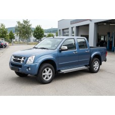 Бокові пороги Rainbow (2007-2012, 2 шт., Алюміній) для Isuzu D-Max рр