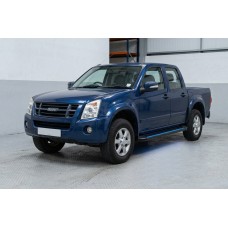 Бокові пороги Maya Blue (2007-2012, 2 шт., Алюміній) для Isuzu D-Max рр
