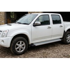 Бокові пороги Maya V2 (2007-2012, 2 шт., Алюміній) для Isuzu D-Max рр