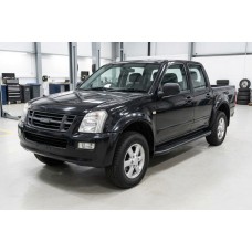 Бокові пороги Bosphore Black (2007-2012, 2 шт., Алюміній) для Isuzu D-Max рр
