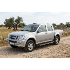 Бокові пороги Bosphore Grey (2007-2012, 2 шт., Алюміній) для Isuzu D-Max рр