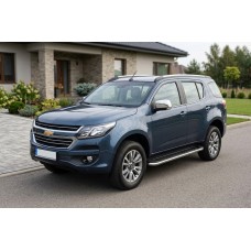 Бокові пороги Maydos V1 (2 шт., Алюміній -2026 нерж) для Chevrolet Trailblazer 2012-2019 рр