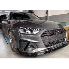 Передня лип накладка 2021-2023 (чорна) для Ауди A4 B9 рр