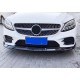 Передняя лип юбка V2 1234 Upgrade (черная, 2018-2021) для Mercedes C-сlass W205