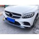 Передняя лип юбка V2 1234 Upgrade (черная, 2018-2021) для Mercedes C-сlass W205