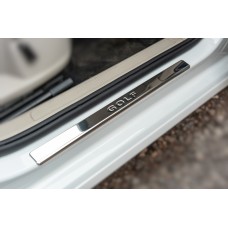 Накладки на пороги OmsaLine V2 (4 шт, нерж) для Volkswagen Golf 7/E-Golf