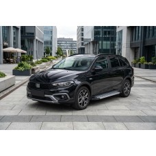 Бокові пороги Vision New Grey (2 шт., Алюміній) для Fiat Tipo Cross 2021- рр