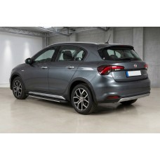Бокові пороги Bosphorus Grey (2 шт., Алюміній) для Fiat Tipo Cross 2021- рр
