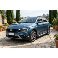 Бокові пороги Vision New Black (2 шт., Алюміній) для Fiat Tipo Cross 2021- рр