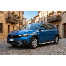 Бокові пороги Tayga Grey (2 шт., Алюміній) для Fiat Tipo Cross 2021- рр
