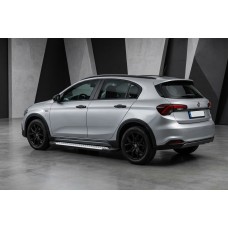 Бокові пороги Allmond Grey (2 шт., Алюміній) для Fiat Tipo Cross 2021- рр