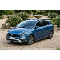 Бокові пороги Allmond Black (2 шт., Алюміній) для Fiat Tipo Cross 2021- рр