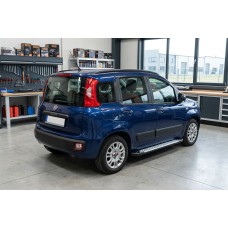 Боковые пороги Allmond Grey (2 шт., алюминий) для Fiat Panda 2011-2023 гг