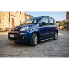 Боковые Подножки BlackLine (2 шт., Алюминий) для Fiat Panda 2011-2023 гг