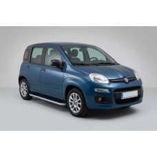 Боковые Подножки Tayga Grey (2 шт., Алюминий) для Fiat Panda 2011-2023 гг