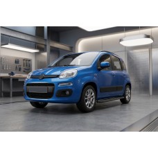 Бокові пороги Tayga Black (2 шт., Алюміній) для Fiat Panda 2011-2023 рр