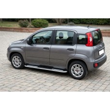 Боковые Подножки Tayga V2 (2 шт., Алюминий) для Fiat Panda 2011-2023 гг